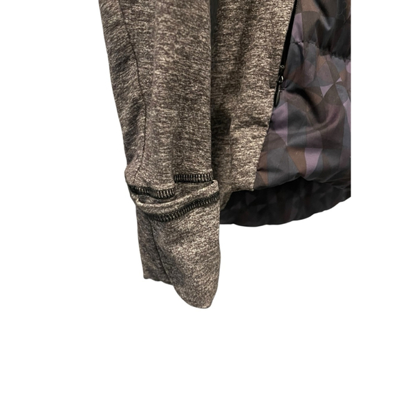 Lululemon Goose Down Hooded Geometric Purple Pullover Jacket Size 4 Casual Gray - Picture 4 of 7